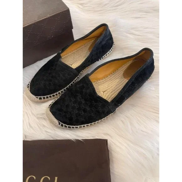 Size 37 Suede Softy Gucci Espadrilles Flats